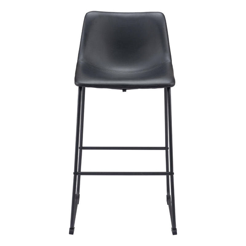  Zuo Smart 109650 Barstool - Black IMAGE 3