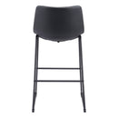  Zuo Smart 109650 Barstool - Black IMAGE 4