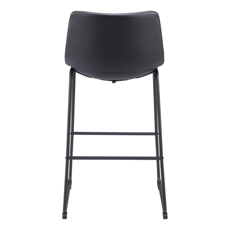  Zuo Smart 109650 Barstool - Black IMAGE 4