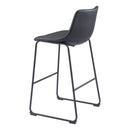  Zuo Smart 109650 Barstool - Black IMAGE 5