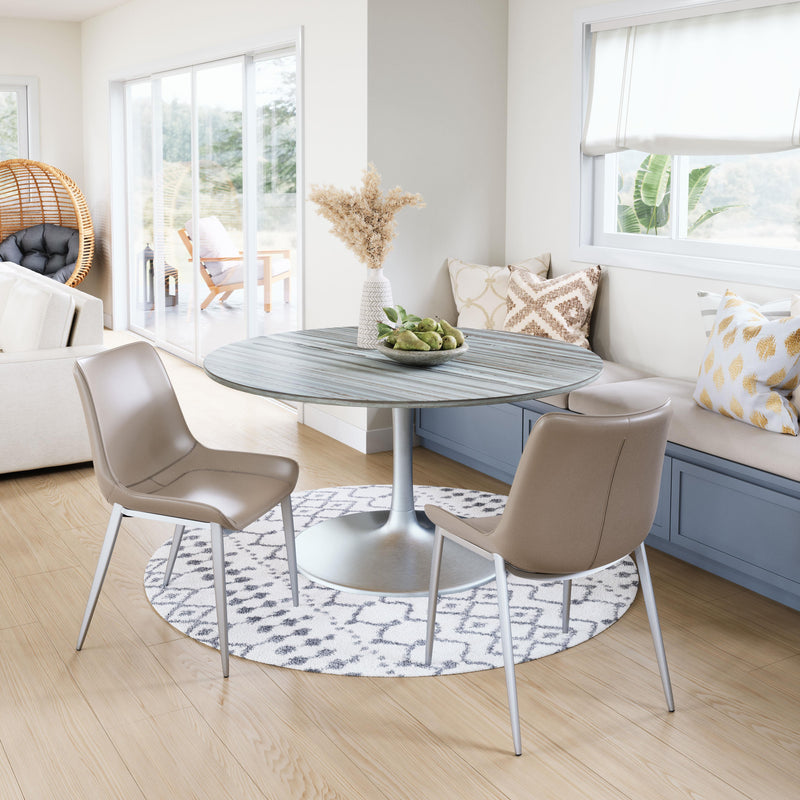  Zuo Star City 109452 Dining Table (60") - Grey & Silver IMAGE 8