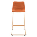  Zuo Adele 109502 Barstool - Orange & Gold IMAGE 3