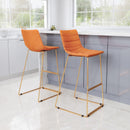  Zuo Adele 109502 Barstool - Orange & Gold IMAGE 8