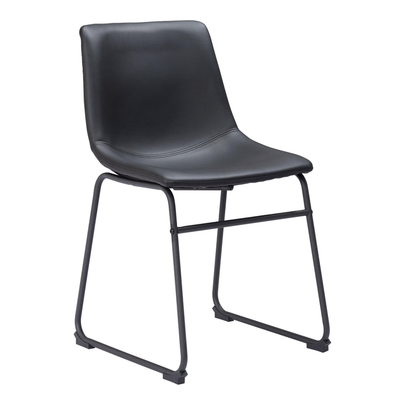  Zuo Smart 109648 Dining Chair - Black IMAGE 1