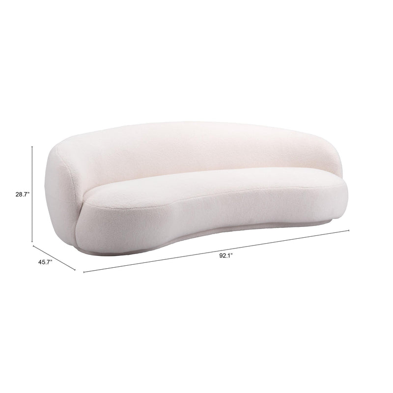  Zuo Tibet 109343 Sofa - Cream IMAGE 10