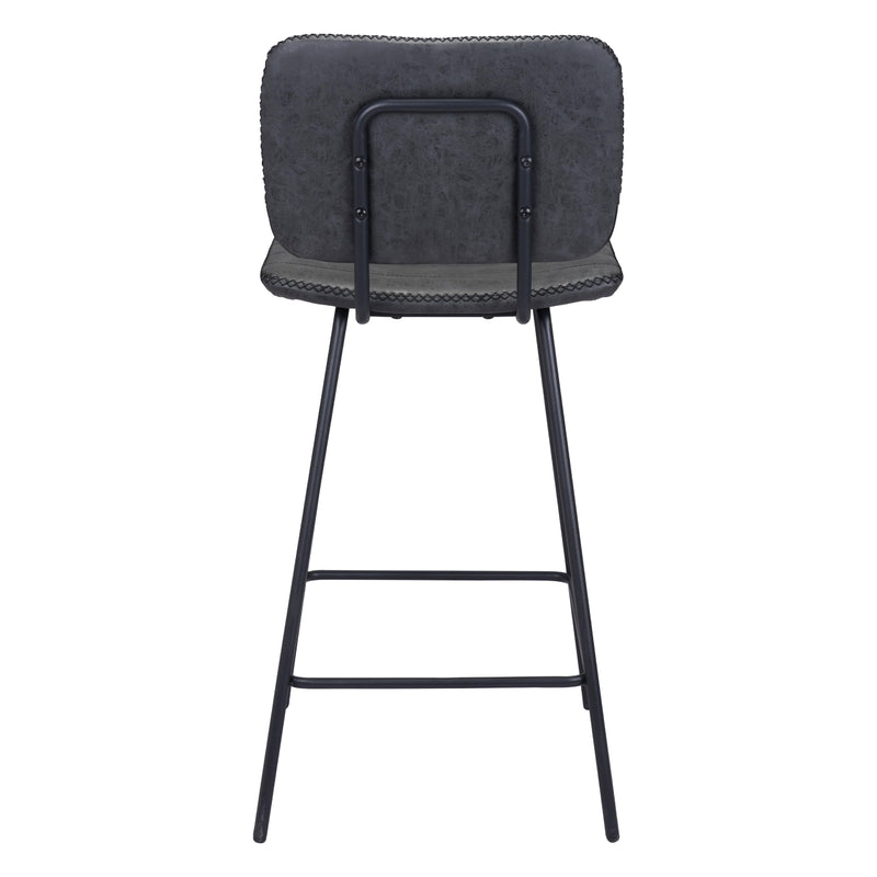  Zuo Boston 109504 Counter Stool - Vintage Black IMAGE 4