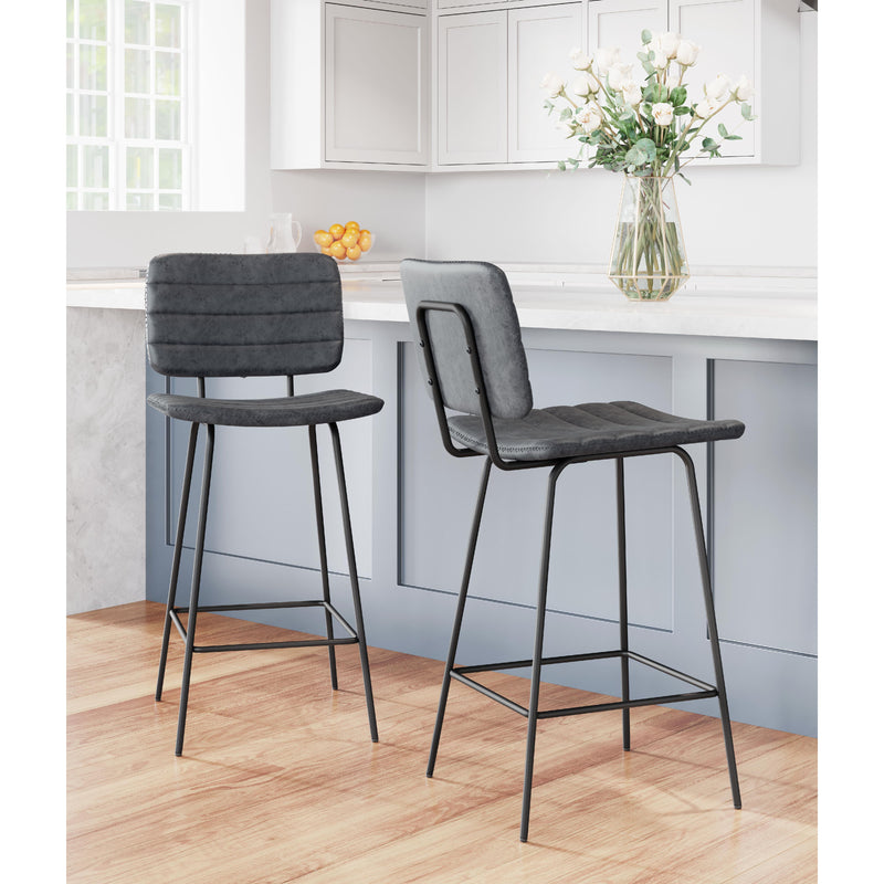  Zuo Boston 109504 Counter Stool - Vintage Black IMAGE 8