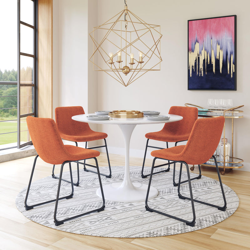  Zuo Smart 109680 Dining Chair - Burnt Orange IMAGE 10