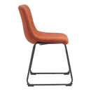  Zuo Smart 109680 Dining Chair - Burnt Orange IMAGE 2