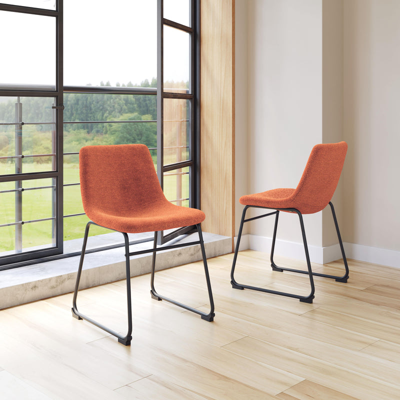  Zuo Smart 109680 Dining Chair - Burnt Orange IMAGE 9