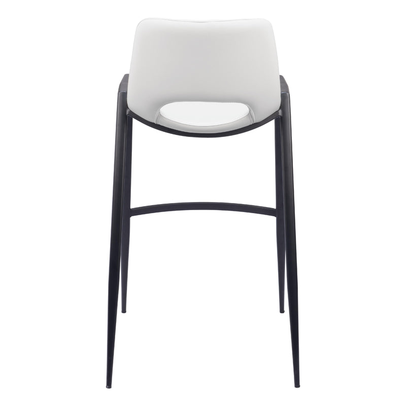  Zuo Desi 109541 Barstool - White IMAGE 4