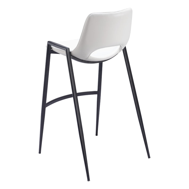  Zuo Desi 109541 Barstool - White IMAGE 5