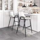  Zuo Desi 109541 Barstool - White IMAGE 7