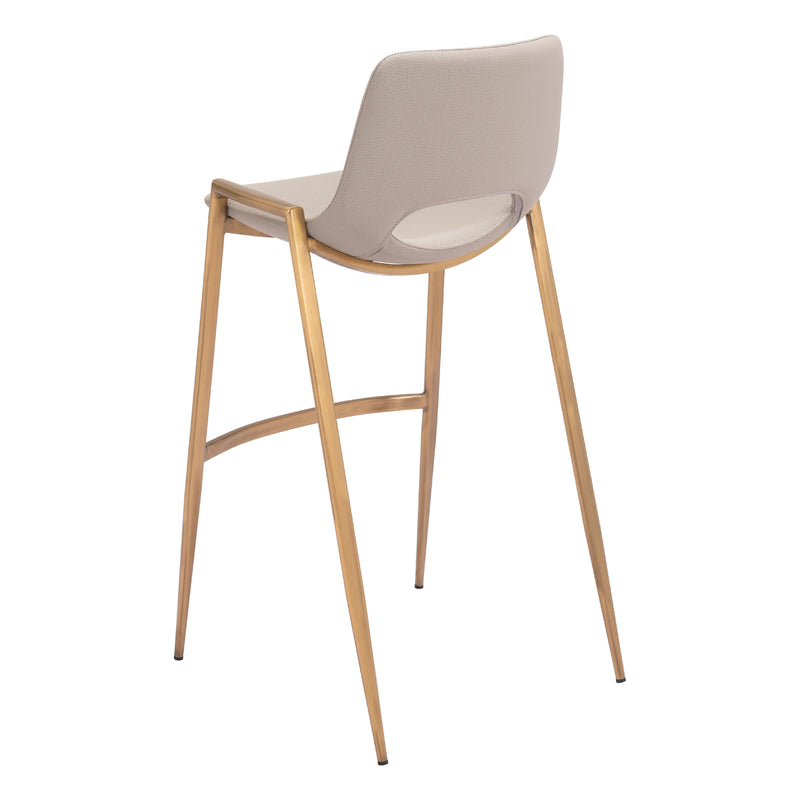  Zuo Desi 109735 Barstool - Beige & Gold IMAGE 5
