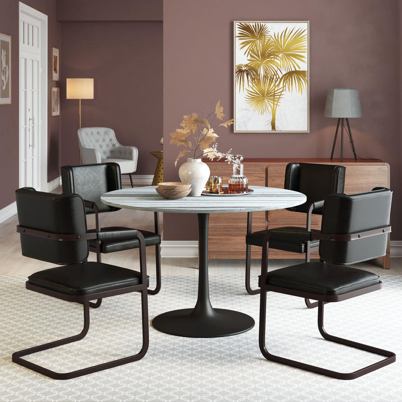  Zuo Central City 109447 Dining Table - Grey & Black IMAGE 8