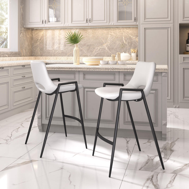  Zuo Desi 109538 Counter Stool - White IMAGE 7