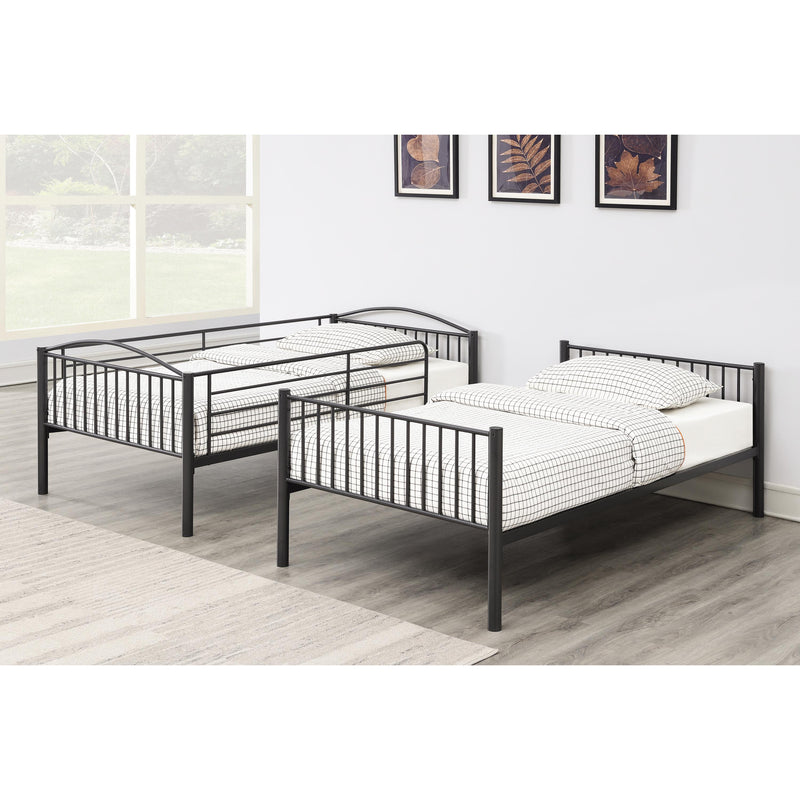 Coaster Furniture Anson 400739T Twin Over Twin Bunk Bed with Ladder - Gunmetal IMAGE 3