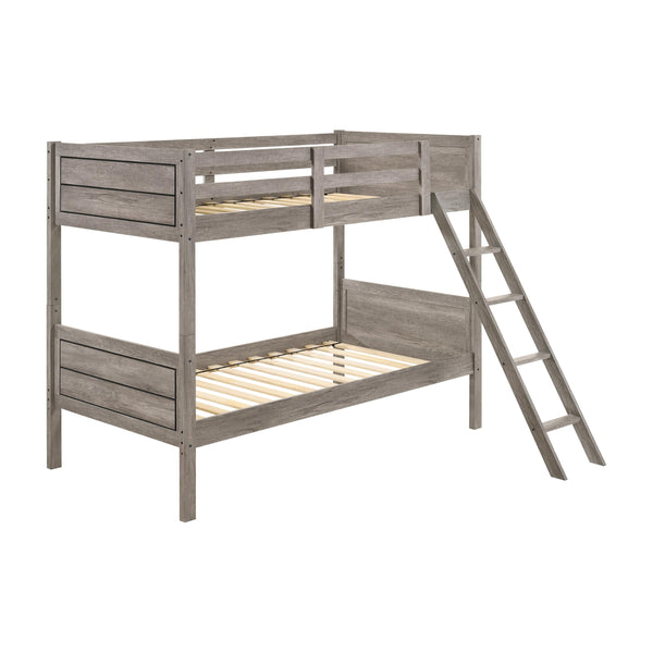 Coaster Furniture Ryder 400818 Twin over Twin Bunk Bed - Weathered Taupe IMAGE 1