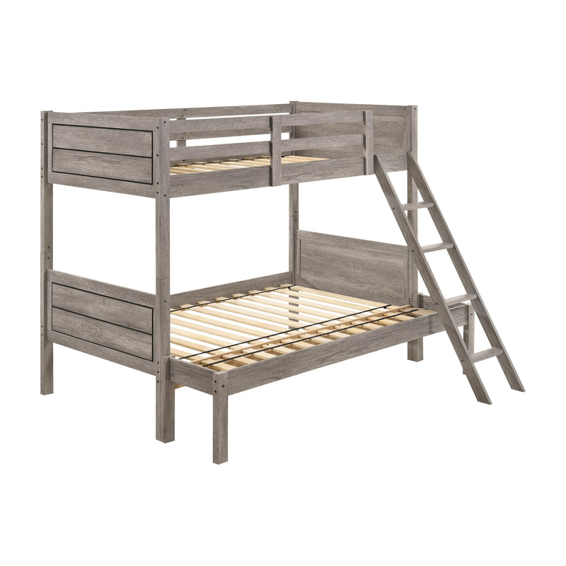 Coaster Furniture Ryder 400819 Twin over Full Bunk Bed - Weathered Taupe IMAGE 1