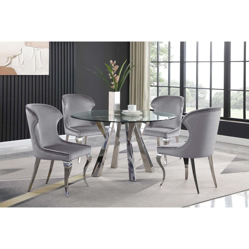 Coaster Furniture Cheyanne 190743 Upholstered Dining Side Chair - Grey (Set of 2) IMAGE 10