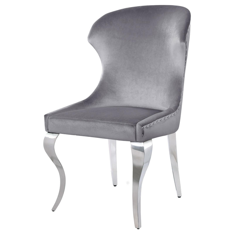 Coaster Furniture Cheyanne 190743 Upholstered Dining Side Chair - Grey (Set of 2) IMAGE 4