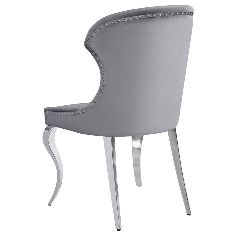 Coaster Furniture Cheyanne 190743 Upholstered Dining Side Chair - Grey (Set of 2) IMAGE 6