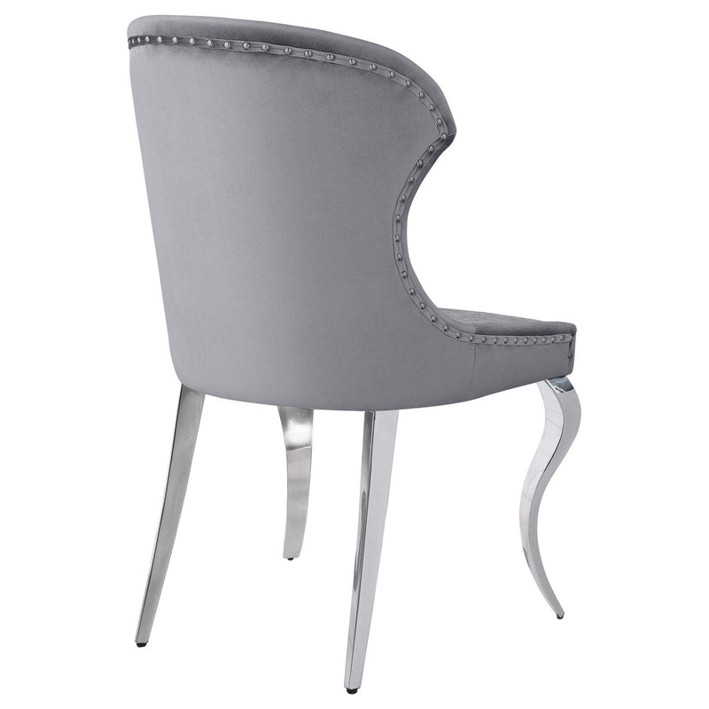 Coaster Furniture Cheyanne 190743 Upholstered Dining Side Chair - Grey (Set of 2) IMAGE 7