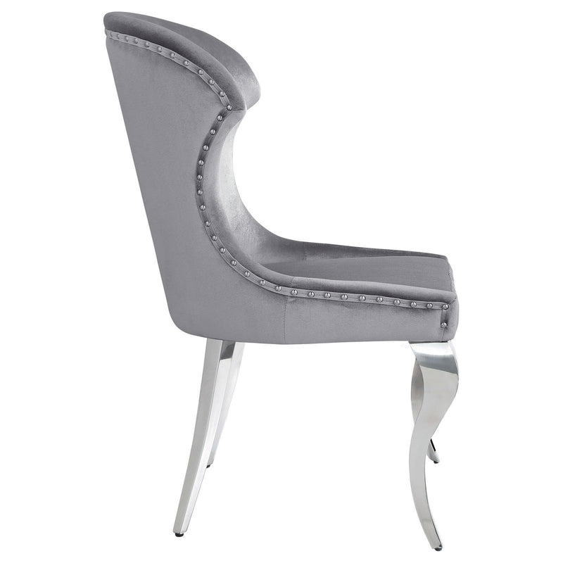 Coaster Furniture Cheyanne 190743 Upholstered Dining Side Chair - Grey (Set of 2) IMAGE 8