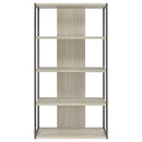 Coaster Furniture Loomis 805883 72-inch 4-shelf Bookshelf - Whitewashed Grey IMAGE 3