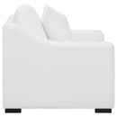  Coaster Furniture Ashlyn 509893 Upholstered Sloped Arm Accent Chair - White IMAGE 8
