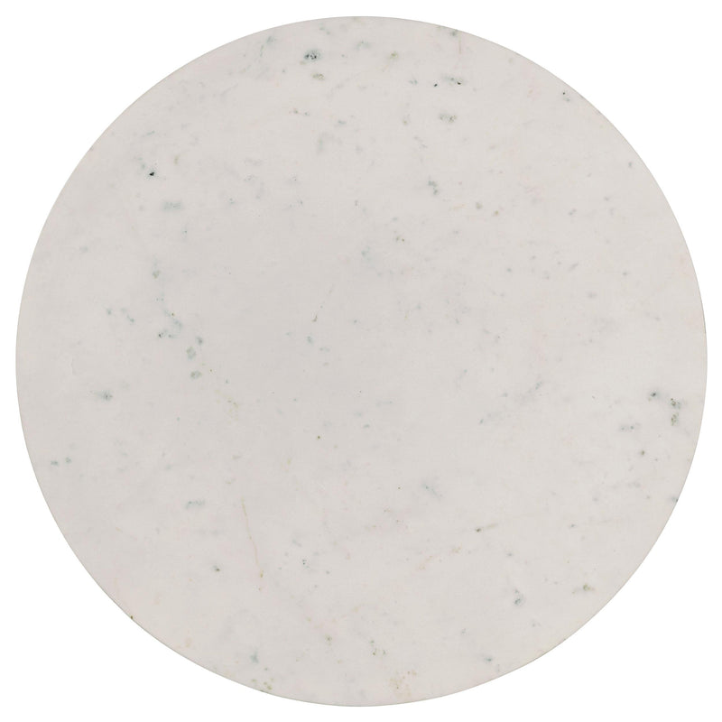  Coaster Furniture Aldis 703718 Round Marble Top Coffee Table - White and Natural IMAGE 5
