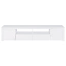 Coaster Furniture Jude 704262 2-door Engineered Wood 79" TV Stand - High Gloss White IMAGE 4