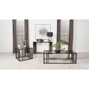  Coaster Furniture Adri 708357 Rectangular Glass Top Side End Table - Black Nickel IMAGE 11