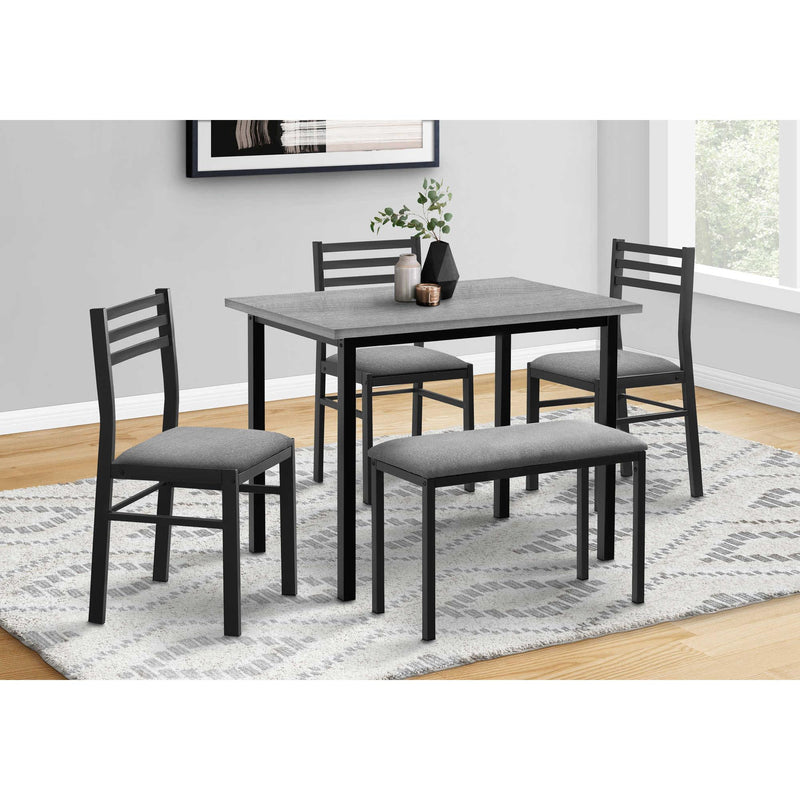  Monarch I 1037 5 pc Dining Set - Grey/Black IMAGE 1