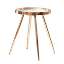 Coaster Furniture Kaelyn 723917 Round Mirror - Top End Side Table - Gold IMAGE 1