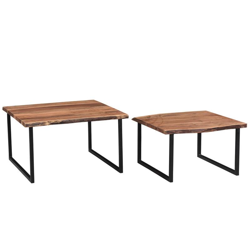 !nspire Jivin 303-676NAT 2pc Coffee Table Set - Natural and Black IMAGE 7