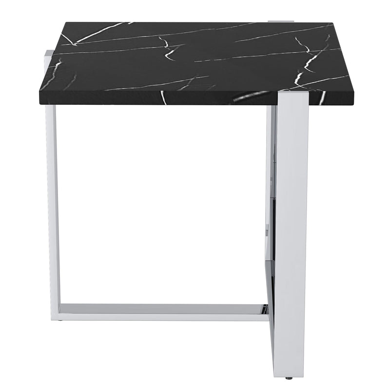 !nspire Veno 501-624BK_CH Accent Table - Black and Silver IMAGE 3