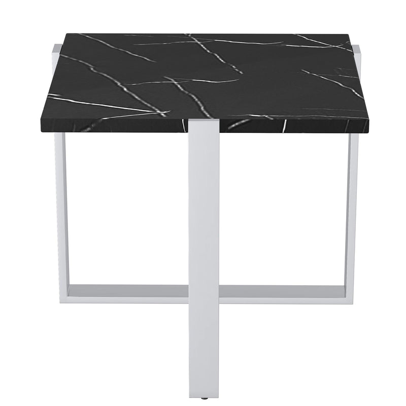 !nspire Veno 501-624BK_CH Accent Table - Black and Silver IMAGE 4