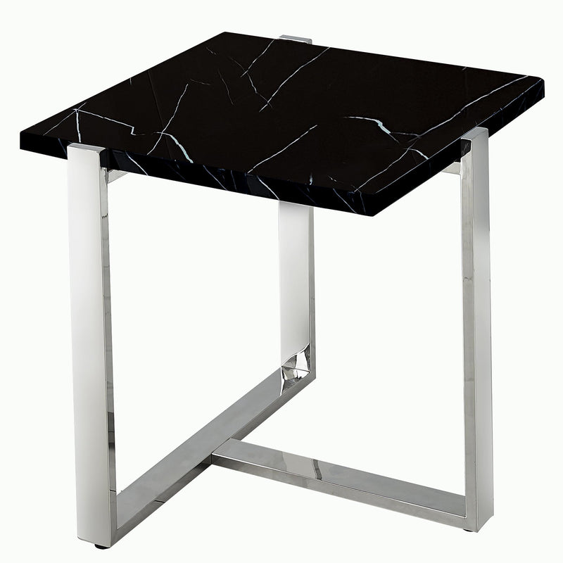 !nspire Veno 501-624BK_CH Accent Table - Black and Silver IMAGE 6