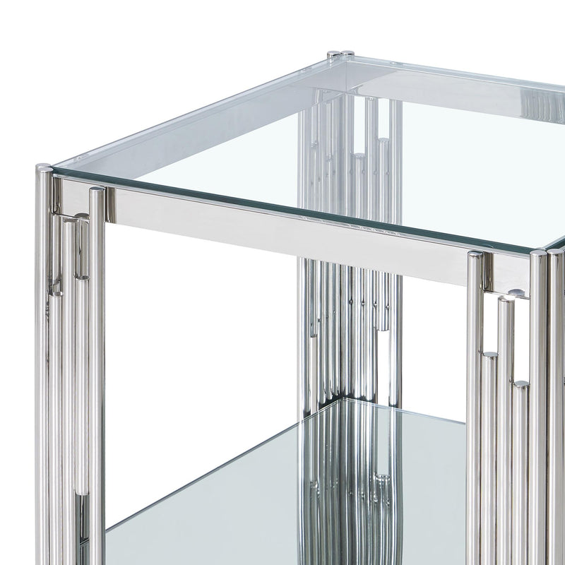 !nspire Estrel 501-630CH_L Large Accent Table - Silver IMAGE 6