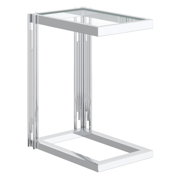 !nspire Estrel 501-630CH_S Small Accent Table - Silver IMAGE 1