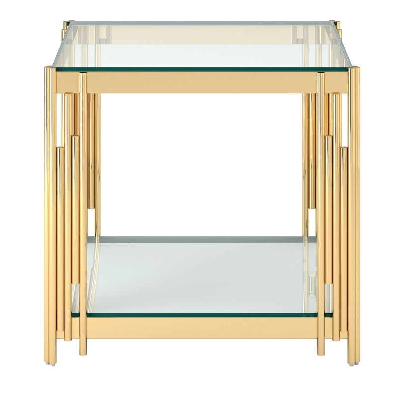 !nspire Estrel 501-630GL_L Large Accent Table - Gold IMAGE 3