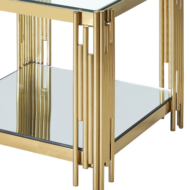 !nspire Estrel 501-630GL_L Large Accent Table - Gold IMAGE 7