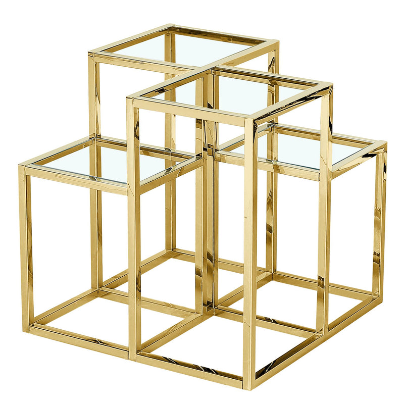 !nspire Casini 501-632GL Accent Table - Gold IMAGE 5