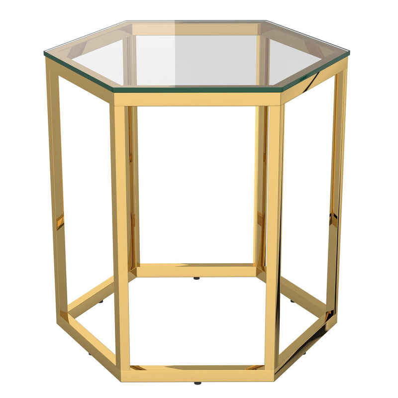 !nspire Fleur 501-635GL Accent Table - Gold IMAGE 5