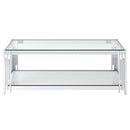 !nspire Estrel 301-630CH Rectangular Coffee Table - Silver IMAGE 3