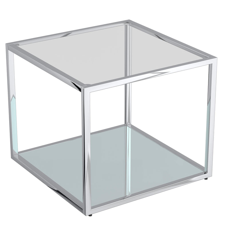 !nspire Casini 301-632CH_L Large Square Coffee Table - Silver IMAGE 1