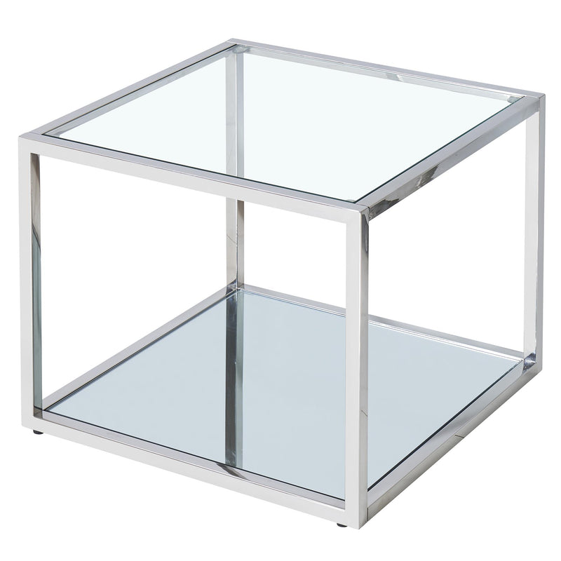 !nspire Casini 301-632CH_L Large Square Coffee Table - Silver IMAGE 5