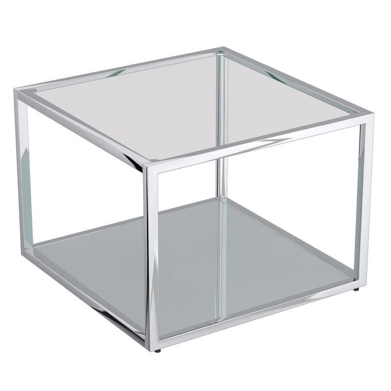 !nspire Casini 301-632CH_S Small Square Coffee Table - Silver IMAGE 1