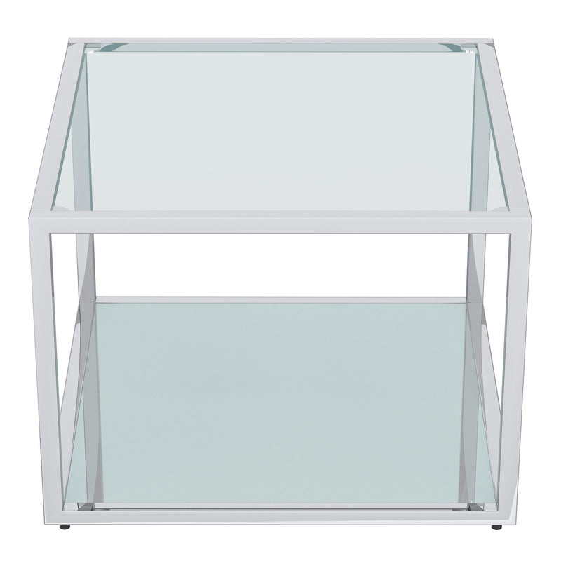 !nspire Casini 301-632CH_S Small Square Coffee Table - Silver IMAGE 3